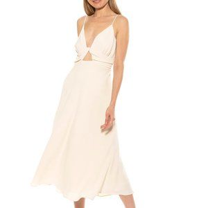 ALEXIS ADMOR | NWT Camila Front Cutout Midi Dress IVORY 6